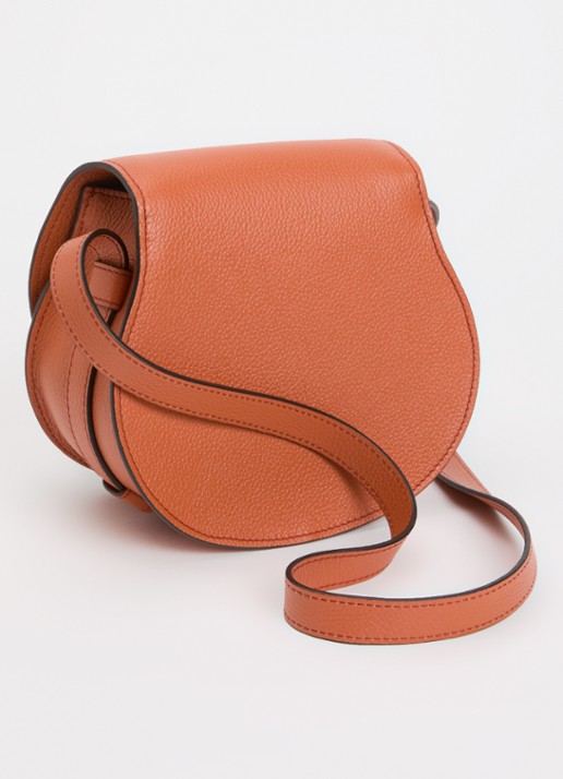 Chloé Marcie small schoudertas van leer  - achterkant orange