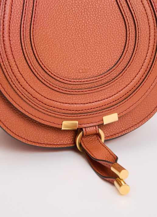 Chloé Marcie small schoudertas van leer  - detail 5 orange