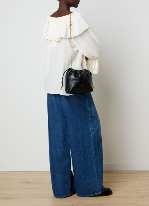 Chloé Mini Chloé Icons schoudertas van lamsleer - voorkant 3 zwart