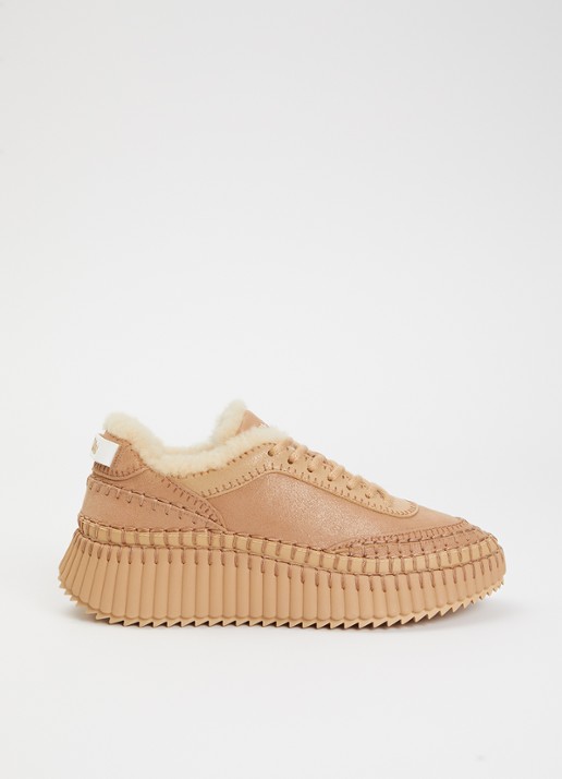 Chloé Nama sneaker van schapenleer