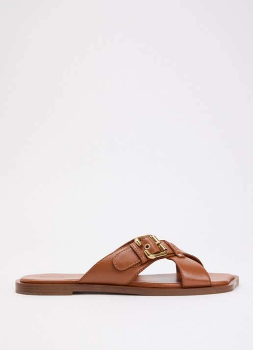 Chloé Nil slipper van leer met gesp detail