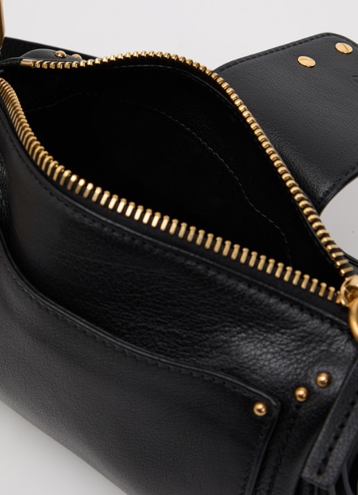 Chloé Paddington schoudertas van leer met afneembare schouderriem - detail zwart