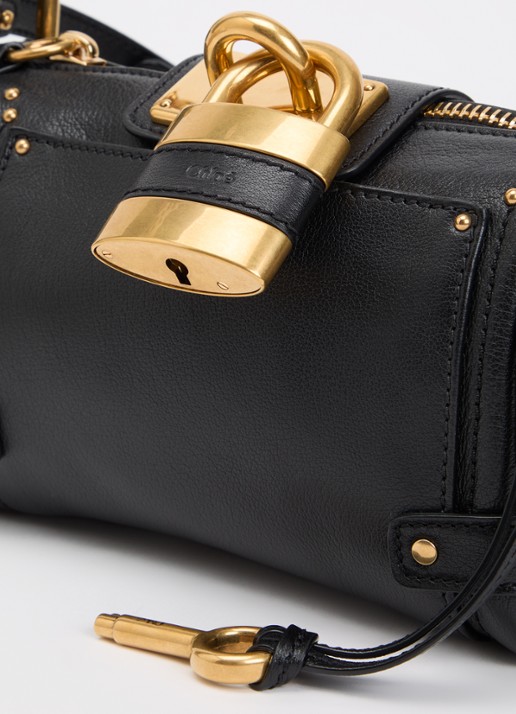 Chloé Paddington schoudertas van leer met afneembare schouderriem - detail 3 zwart