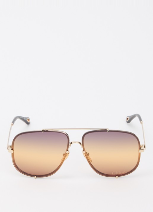 Chloé Piloten zonnebril CH0348S - detail goud