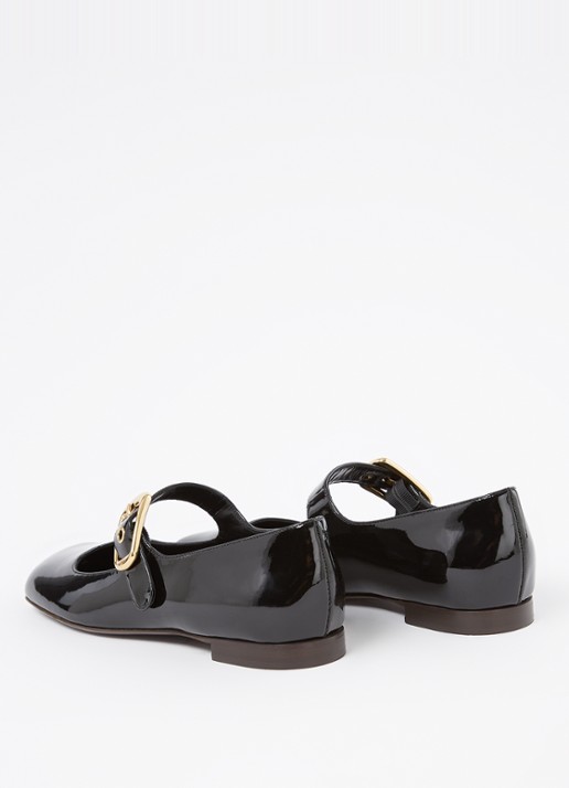 Chloé Polly ballerina van leer - achterkant 3 zwart