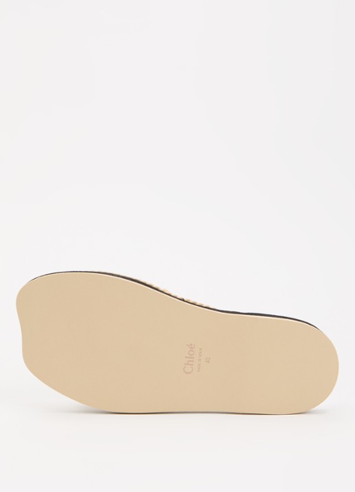 Chloé Sand slipper met logo - detail 5 beige