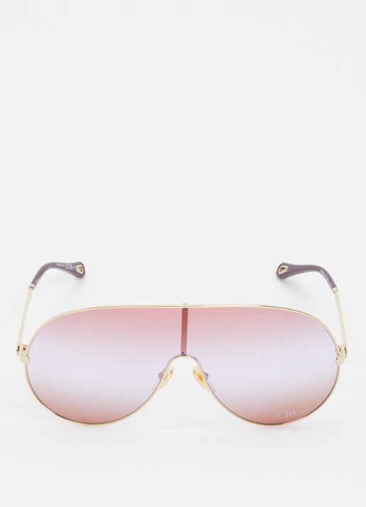 Chloé Shield zonnebril CH0283S - detail 2 goud