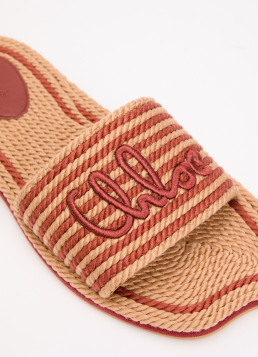 Chloé Slipper met logo - detail 5 camel
