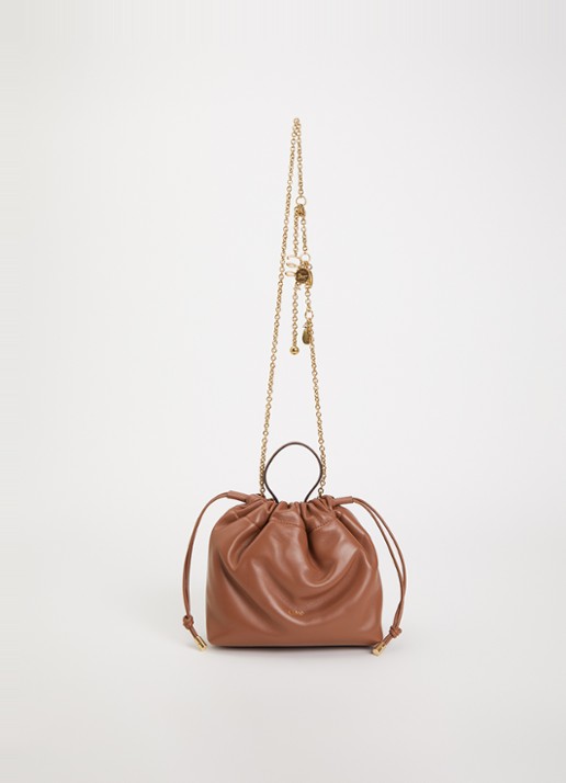 Chloé Small Chloé Icons schoudertas van lamsleer met verstelbare schouderriem - voorkant roestbruin