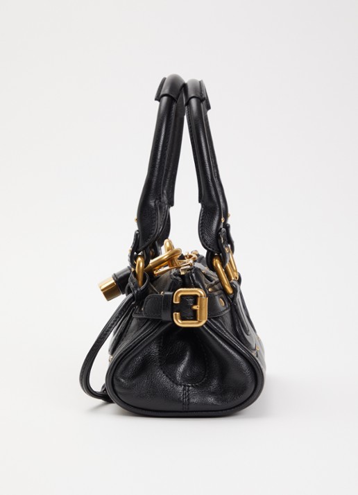 Chloé Small Paddington handtas van leer  - detail 5 zwart
