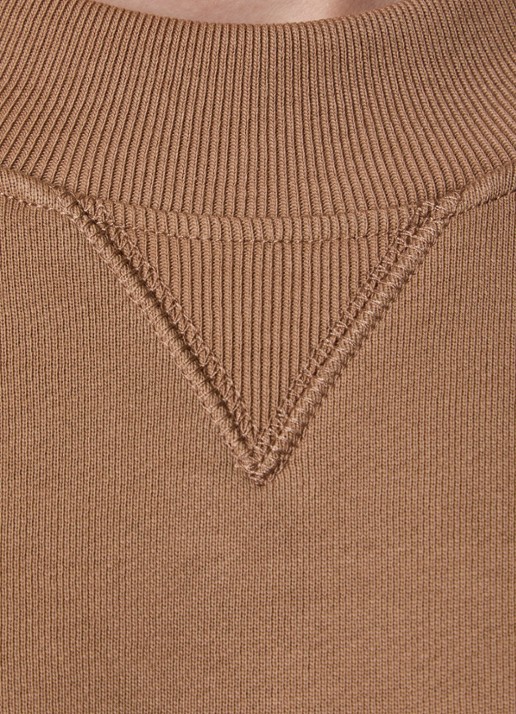 Chloé Sweater met flock logoprint - detail 5 camel
