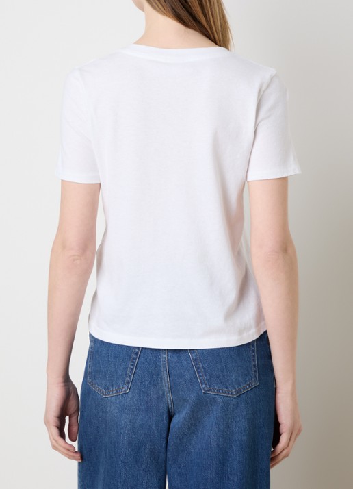 Chloé T-shirt met logoprint - achterkant 5 wit