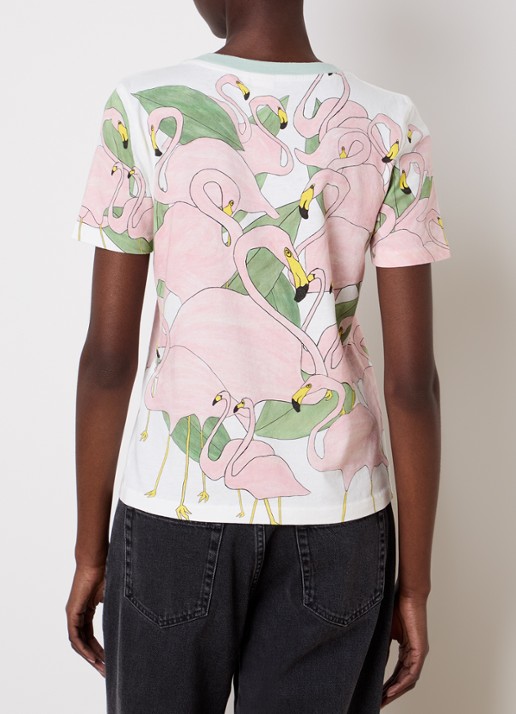 Chloé T-shirt met print - achterkant roze