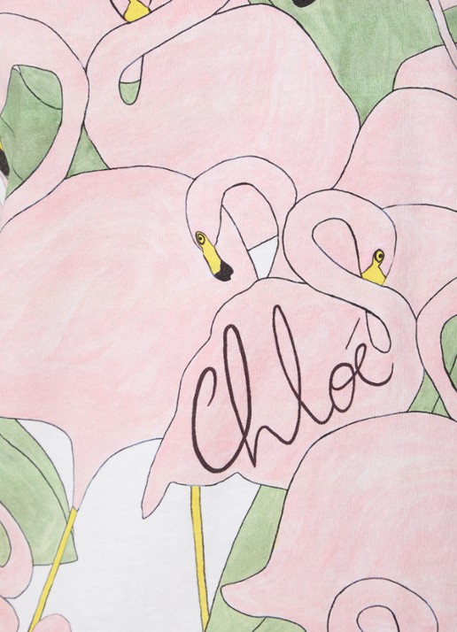 Chloé T-shirt met print - detail 3 roze