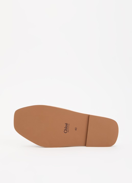 Chloé Woody slipper met logo - detail 5 blauw