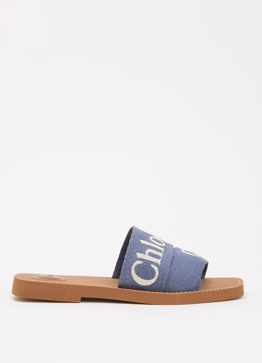 Chloé Woody slipper met logo