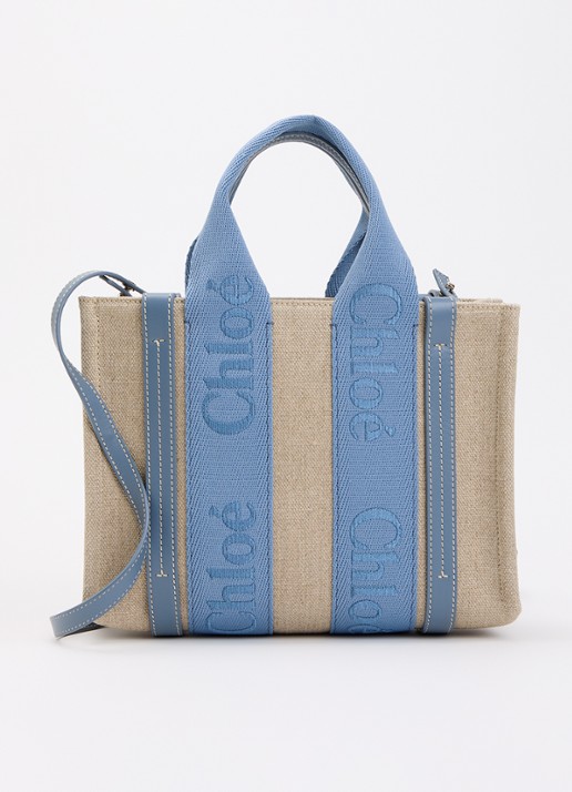 Chloé Woody Small handtas met kalfsleren details