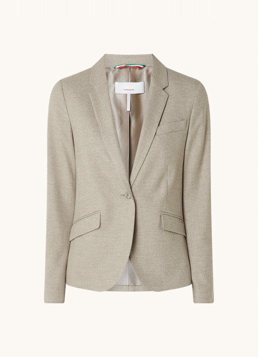 Cinque Ciboomi blazer met klepzakken  - voorkant 2 donkerbeige