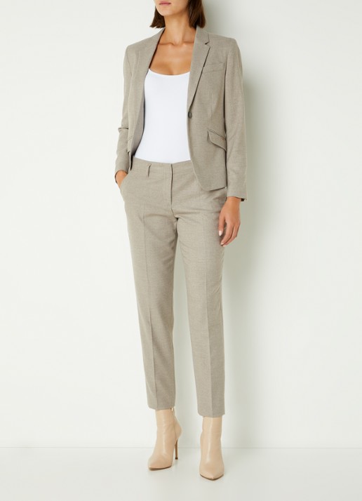 Cinque Ciboomi blazer met klepzakken  - voorkant 3 donkerbeige