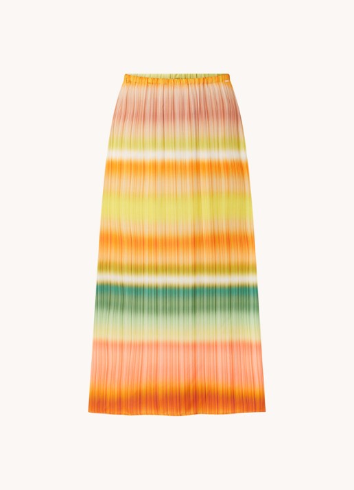CINQUE Ciclassico midi rok met dip-dye dessin en steekzakken - voorkant 2 orange