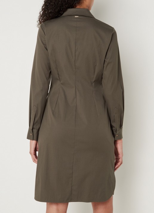 CINQUE Cidecio mini blousejurk met plooidetail en steekzakken - achterkant 4 donkergrijs