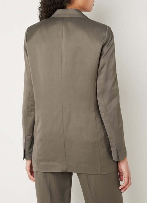 CINQUE Cilecco blazer in linnenblend met klepzakken - achterkant donkergrijs