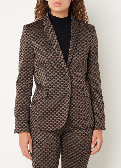 Cinque Cileon blazer met schoudervulling en print