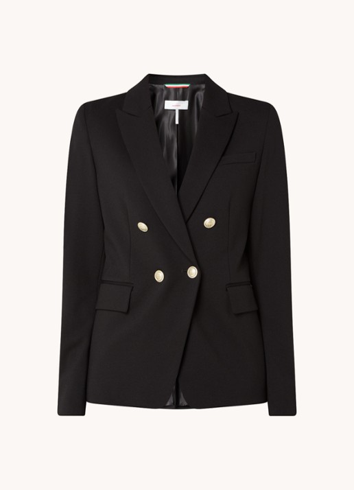 Cinque Cililly double-breasted blazer met klepzakken  - voorkant 3 zwart