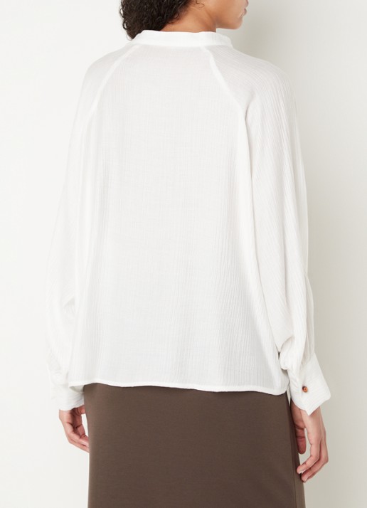 CINQUE Cipalmino oversized tuniek  met structuur - achterkant wit