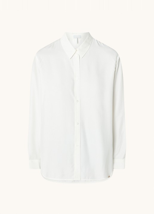 Cinque Ciparis blouse van satijn  - voorkant wit