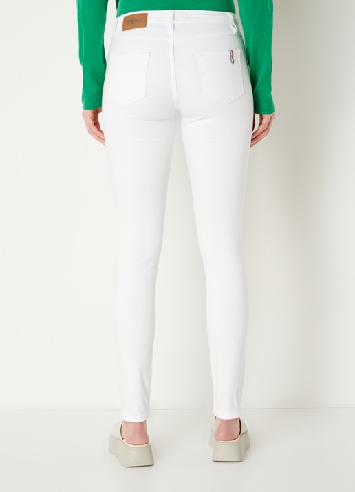 CINQUE Cisun mid waist skinny jeans in gekleurde wassing  - achterkant 3 wit