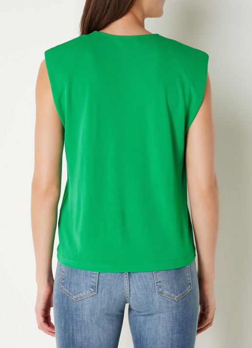 CINQUE Citever mouwloze top met schoudervulling - achterkant 4 groen
