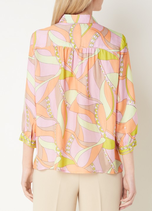 CINQUE Citill blouse met grafische print - achterkant lichtroze