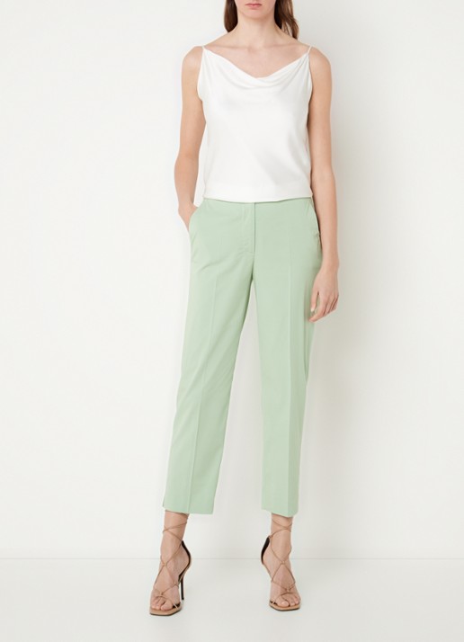 CINQUE Hennes high waist tapered fit pantalon met steekzakken - voorkant 3 lichtgroen
