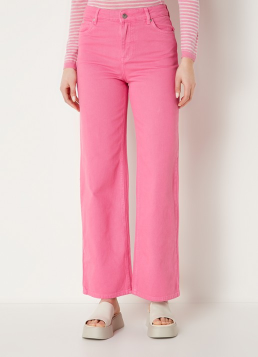 Cinque High waist cropped wide leg jeans met gekleurde wassing