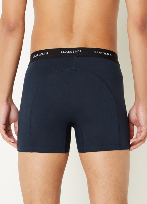 Claesen's Boston boxershorts in uni in 2-pack - achterkant donkerblauw