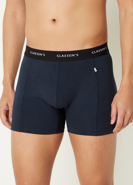 Claesen's Boston boxershorts in uni in 2-pack - voorkant 3 donkerblauw