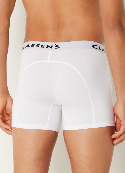 Claesen's Boston boxershorts met logoband in 3-pack - achterkant wit