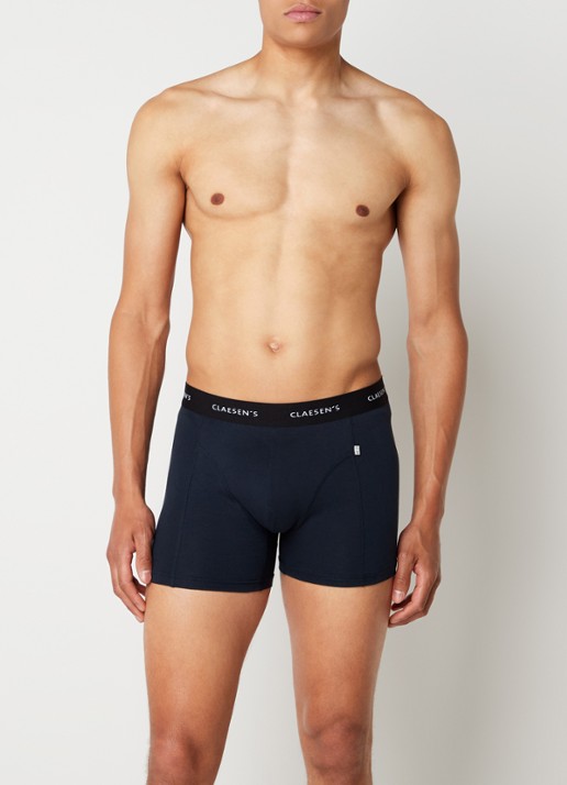 Claesen's Boxershorts in 3-pack - voorkant 3 donkerblauw