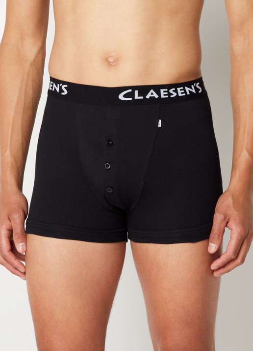Claesen's Harlem boxershorts in uni in 2-pack - voorkant 3 zwart