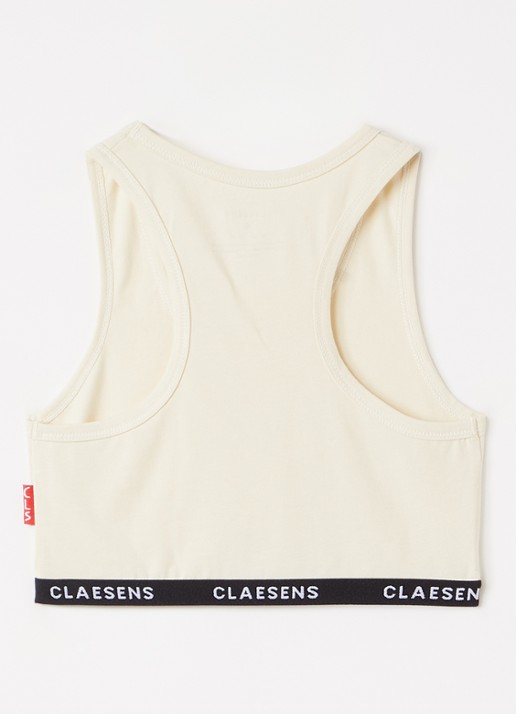 Claesens Top met logoband - voorkant 2 gebroken wit