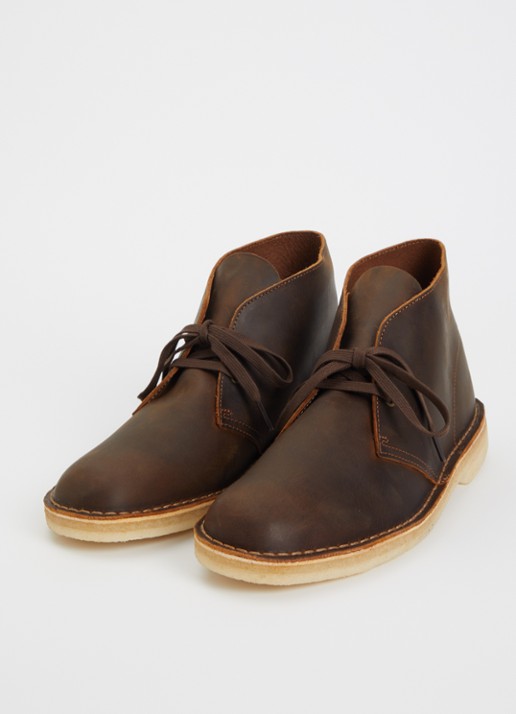 Clarks Originals Desert veterschoen van leer - detail bruin
