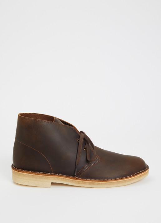Clarks Originals Desert veterschoen van leer - voorkant 4 bruin
