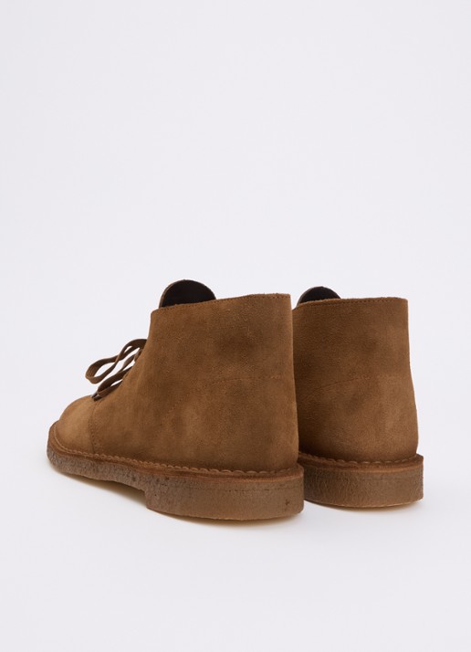 Clarks Originals Desert veterschoen van suède - achterkant 2 cognac