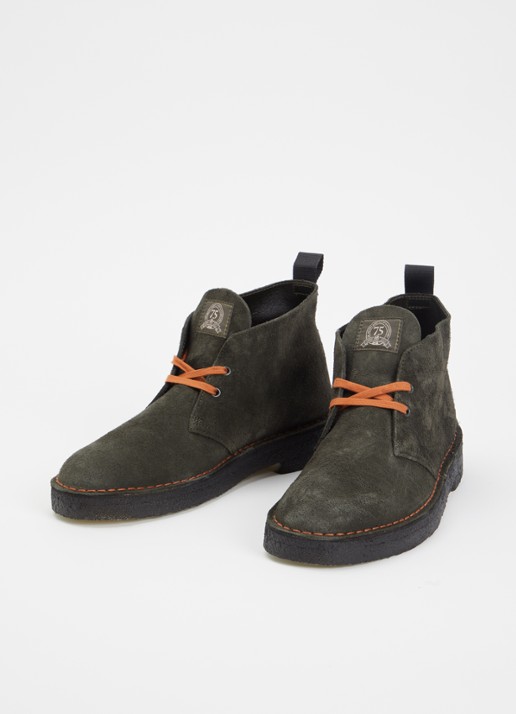 Clarks Originals Desert veterschoen van suède - detail 2 groen