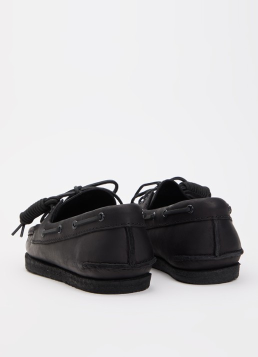Clarks Originals Godney Boat bootschoen van leer - achterkant 5 zwart