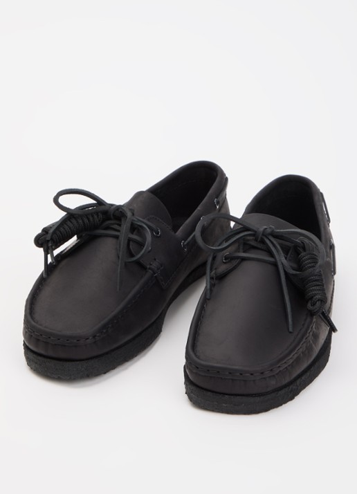 Clarks Originals Godney Boat bootschoen van leer - detail 2 zwart