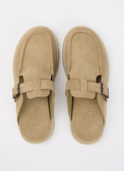 Clarks Originals Meare Mocc sandaal van suéde  - detail 3 beige