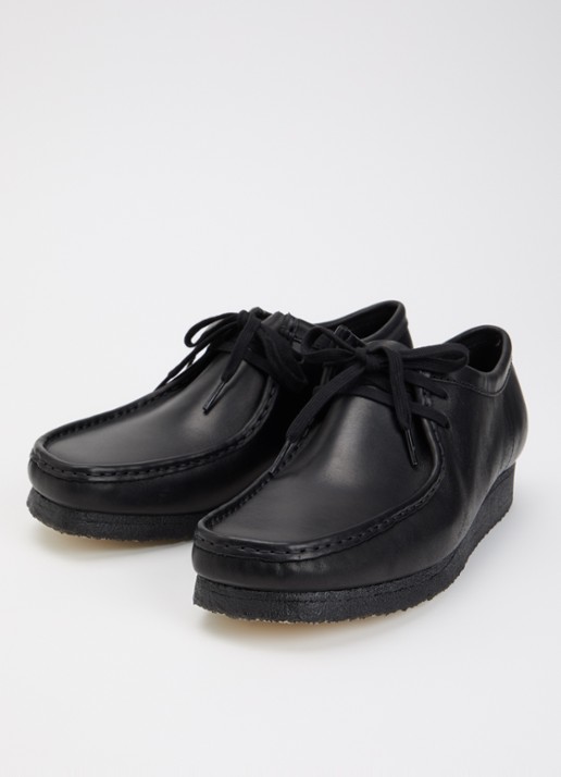 Clarks Originals Wallabee veterschoen van leer - detail 2 zwart