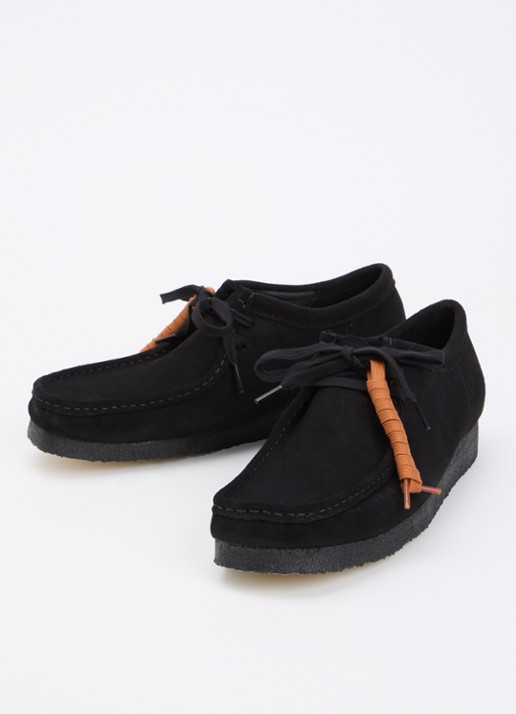Clarks Originals Wallabee veterschoen van suède - detail 3 zwart